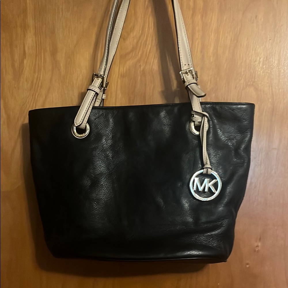Michael Kors Black and Cream Tote Bag